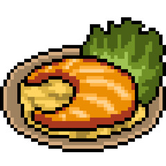 vector pixel art steak