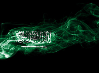 Saudi Arabia national smoke flag