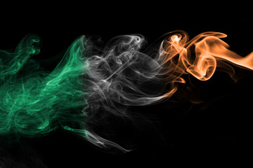 Fototapeta premium Ireland flag smoke