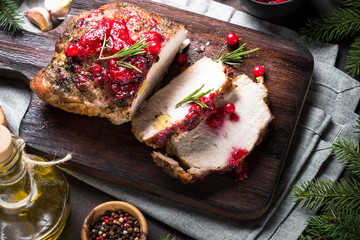 Baked pork meat