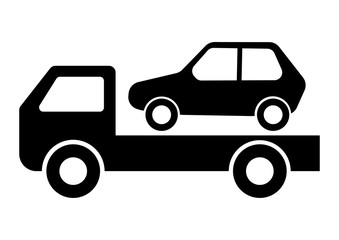 Car Towing Truck Vector Illustration