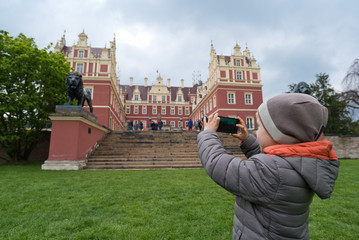 Obraz premium Castle of Fuerst Pueckler in Bad Muskau in Germany