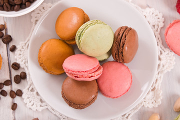 Colorful macarons. 
