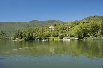 Lake of Piediluco (Umbria, Italy) at summer