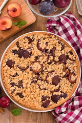 Plum tart. 