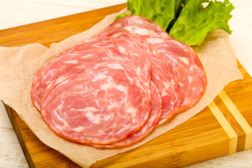 Sliced sausage