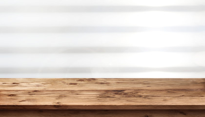 Table in front of office window