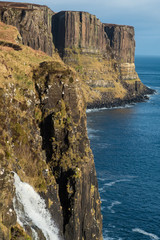 Mealt waterfall with Kilt Rock in the background, Isle of Skye, Scotland