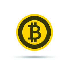Bitcoin flat vector.logo finance
