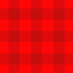 Red checkered pattern tablecloth background. Plaid fabric texture. Picnic blanket. Romantic dinner template. Flat design.