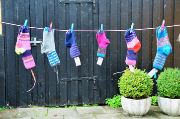 Socken, stricken, Dänemark, verkauf, bunt