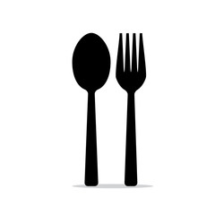 spoon and fork icon illustration design