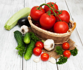 Fresh summer vegetables