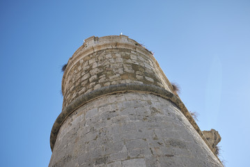 Cagliari, Italy - November 11, 2017 : 'Bastione di San Remy' castle