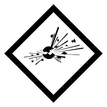 Hazardous Icon Of Explosive From International Ghs System