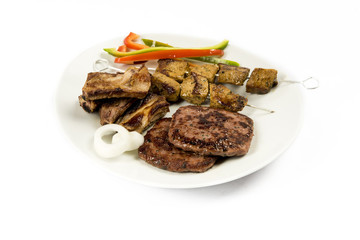 Plato barbacoa hamburguesas