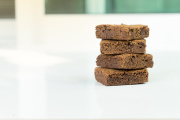 Fototapeta na wymiar brownie sweet unhealthy biscuit chocolate dark cookie