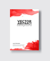 vector red ink brush stroke