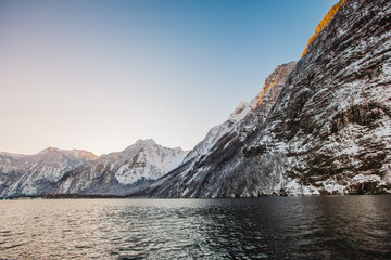 Obraz premium winter koenigssee bayern alps landscape
