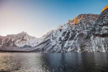 winter koenigssee bayern alps landscape