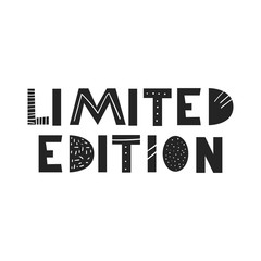 Limited edition - Cute and fun hand drawn nursery poster with handdrawn lettering in scandinavian style.