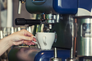 coffee machine in coffee shop.