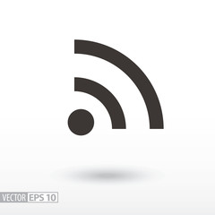 Wifi flat Icon. Sign Internet connection