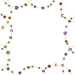 Gems. Diamonds. Jewelry. Beads. Decoration. Vector background.