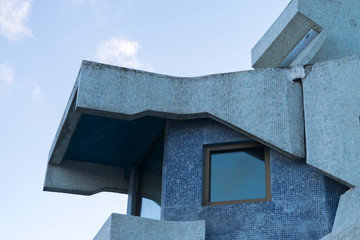 Concrete blocks and mosaic