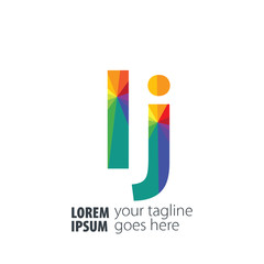 Initial Letter LJ Gradient Logo