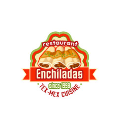 Enchiladas Mexican cuisine vector fast food icon