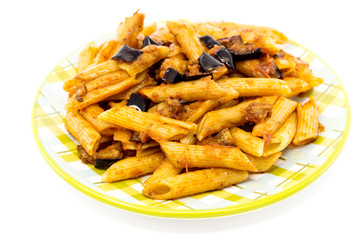 tasty pasta Italian meat sauce pasta on the table