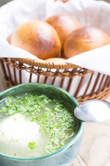 Kuntsev buns with soup