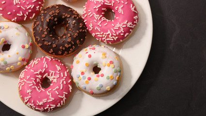 assorted delicious donut