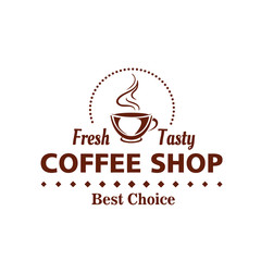 Vector icon for coffee shop cafe design template