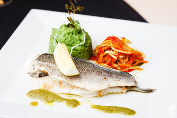 Dorada in herbs sauce