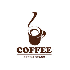 Vector coffe cup icon for coffeeshop cafe design