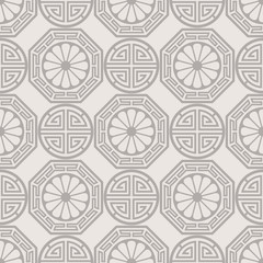 Traditional korean, japanese, chinese seamless pattern design