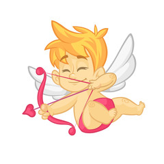 St Valentines Day cupid. Vector cartoon