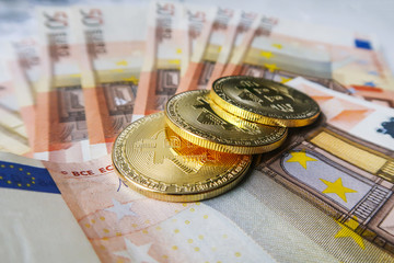 bitcoins and traditional euros