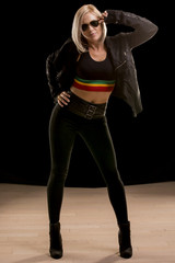 Dance hall rockstar woman smoking