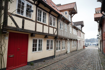 Old town street. Flensburg, Germany