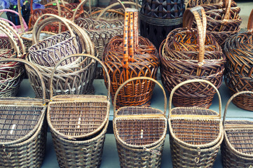 Wicker is made from bamboo and rattan
