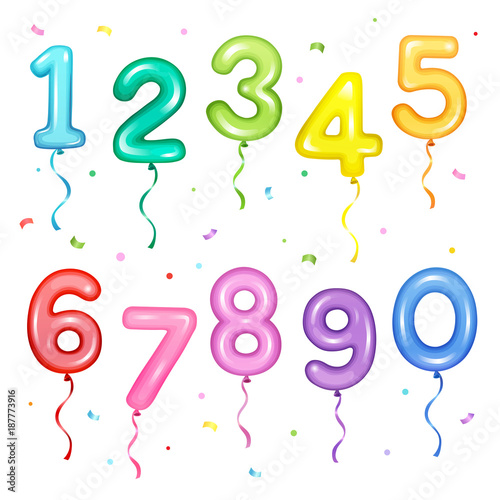 Number Balloons Png