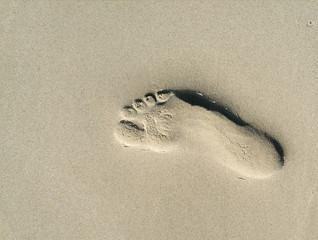 Fussspur im Sand