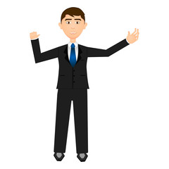 Isolarted businessman illustration