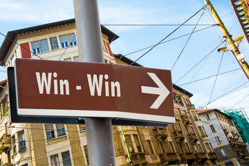 Obraz premium Schild 223 - Win - Win