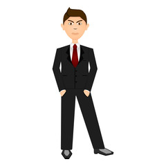 Isolarted businessman illustration