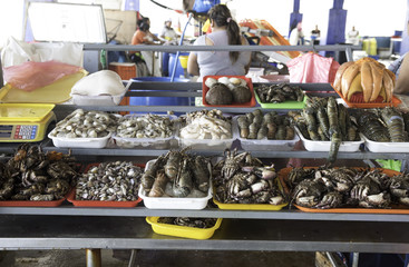 fish and seafood ready for sale