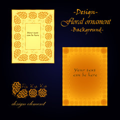 The design of the framework on the basis of floral ornament